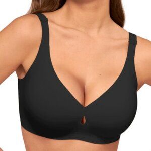 LUCKMEEY Everyday T Shirt Bras No Underwire, Medium, Blak Color, New Sealed